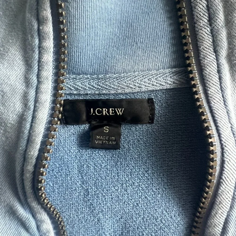 J Crew Lounge Set Quarter Zip and Sweatpants Blue Small - Picture 3 of 8